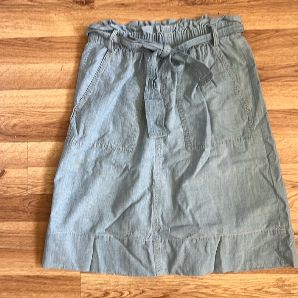 Madewell denim paperbag skirt